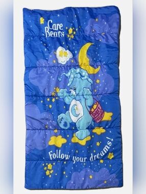 LIKE NEW!! Vintage 2003 "Follow Your Dreams" Care Bear Sleeping Bag. 56"*29.5"